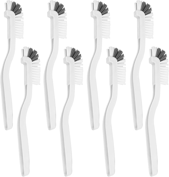 8 Pcs Dish Brush Bottle Bathroom Scrub Brushes Kitchen Cleaning Brush Right Angle Kitchen Brush Sink Household Pot Pan Edge Corners Tile Lines Brush with Stiff Bristles-Ruum Studio Home