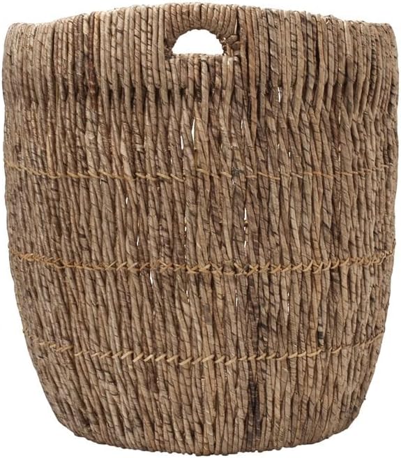 KOUBOO Madras Planter Basket, Plant Container, Tree Planter, Basket Front Door, Decorative Plants Pot, Woven Options for Every Space, Dark Brown, Large-Ruum Studio Home