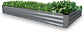 GARDMAX 8x4x1FT Galvanized Raised Garden Bed Kit, Metal Planter Boxes Outdoor with Easy Assembly, Large Garden Bed for Vegetables, Fruits, Flower, Herbs Rectangle Silver-Ruum Studio Home