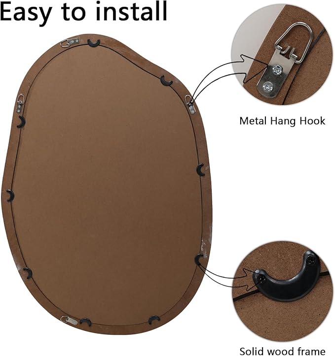 Irregular Mirror for Bathroom Vanity & Wall Decor - Asymmetrical Wall Mirror-Ruum Studio Home