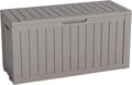 72 Gallon Deck Box Lockable Resin Outdoor Storage Box waterproof Outdoor Container for Patio Furniture Cushions, Pillow-Ruum Studio Home