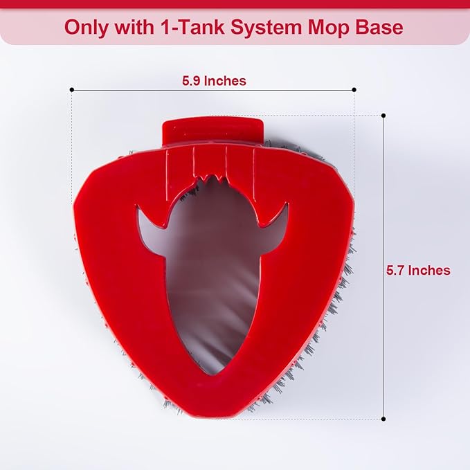 2 Pack Scrub Brush Head Replacement Compatible with O Cedar EasyWring Spin Mop 1-Tank System, Floor Scrubber Head, Shower Scrub Brush with Hard Bristles for Cleaning & Scrubbing-Ruum Studio Home
