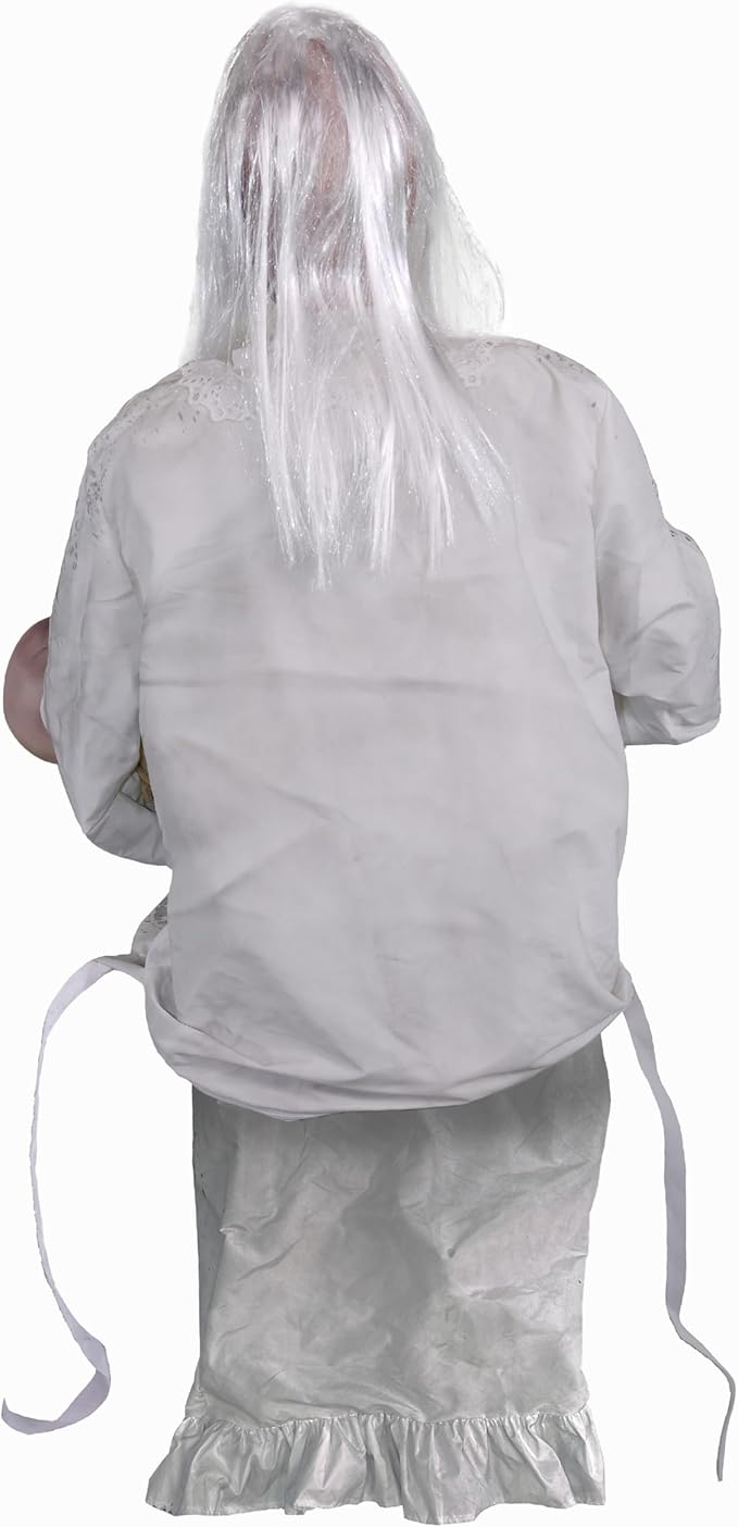 Haunted Hill Farm Life-Size Animatronic Gravely Granny by Tekky Halloween Decoration with Motion-Activated Sounds-Ruum Studio Home