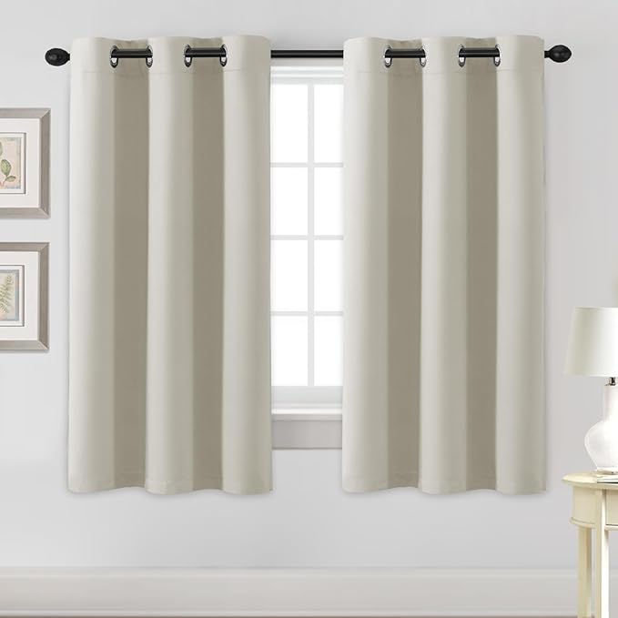 H.VERSAILTEX Blackout Curtains for Bedroom Thermal Insulated Room Darkening Living Room Curtains 63 Inch Long Grommet Privacy Protection Window Curtain Panels/Drapes for Nursery,2 Panels,Ivory/Cream-Ruum Studio Home
