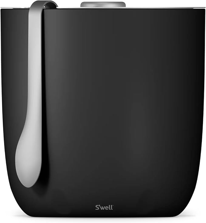 S'well Ice Bucket with Tongs, 68oz, Onyx-Ruum Studio Home