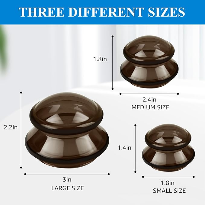 Silicone Cupping Therapy Sets, Cupping Kit for Massage Therapy,Anti Cellulite Cup, for Cellulite Reduction Joint Pain Muscle Pain-Ruum Studio Home
