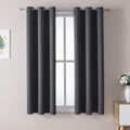 ChrisDowa Small Window Curtains 40 inches Long for Bedroom - Grommet Short Thermal Insulated Room Darkening Curtains for Kitchen (2 Panels, Dark Grey, 29 x 40 Inch)-Ruum Studio Home