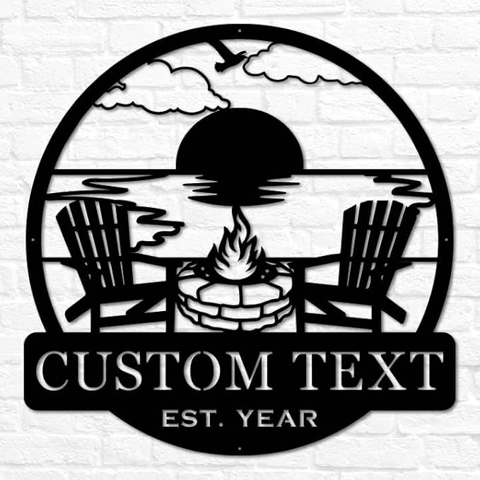 Custom Campfire Sign | Metal Outdoor Sign | Camper Decor | Personalized Camping Gifts | Fire Pit Sign | Outdoor Decor Cabin Sign | Campsite Sign-Ruum Studio Home