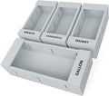 SpaceAid Bag Storage Organizer for Kitchen Drawer, Bamboo Organizer, Compatible with Gallon, Quart, Sandwich and Snack Variety Size Bag (4 Pack), Gray-Ruum Studio Home