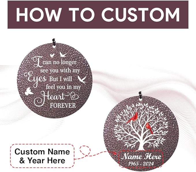 Personalized Cardinal Wind Chimes for Loss of Loved One, Sympathy Gifts for Loss of Mother Father Daughter Brother Sister Best Friend Keepsake Outdoor Garden Yard Home A Limb Has Fallen-Ruum Studio Home