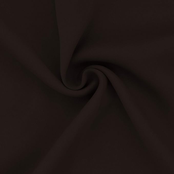Easy-Going Blackout Curtains for Bedroom, Solid Thermal Insulated Grommet and Noise Reduction Window Drapes, Room Darkening Curtains for Living Room, 2 Panels (52x63 in,Dark Brown)-Ruum Studio Home