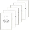 HAUS AND HUES 24x36 Frame Set of 6 - Poster Frames 24 X 36 Inches White Gallery Wall Frame Set, White Picture Frames Pack 24 x 36 Poster Frame, Large Picture Frames 24x36 Frame Wood (White Oak Frame)-Ruum Studio Home