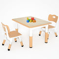 Kids Study Table and 2 Chairs Set,Height Adjustable Table and Chairs for Children and Toddlers,31.5"X23.6"Graffiti Desktop,Suitable for Daycare,Classrooms, Home-Ruum Studio Home