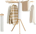 Clothes Drying Rack Tripod,Laundry Hanger Dryer Rack,Portable Drying Rack,Outdoor Clothes Rack-Drying Rack Clothing Laundry Bedroom Household Wooden-16rods-Ruum Studio Home