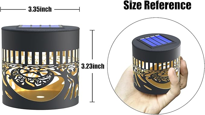 2 Pack Solar Fence Lights Metal Solar Powered Outdoor Wall Deck Step Lights Tree Theme Waterproof Fence Light for Garden Post Patio Backyard Yard Decor (Tree, 2 Pack)-Ruum Studio Home