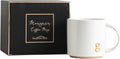 COLLECTIVE HOME - Monogram Ceramic Mugs, 15 oz Golden Initial Coffee Cups, Elegant Alphabet Tea Mugs, Elegant Personalized Mug with Gift Box, Luxurious Cups for Office and Home (g)-Ruum Studio Home