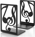 Metal Book Ends 1 Pair for Heavy Books & Shelves - Black Home Decorative Book Shelf Holder Gifts-Ruum Studio Home