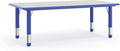 Flash Furniture Wren Adjustable Classroom Activity Table for School and Home, Plastic Activity Table for Kids, 23.625" W x 47.25" L, Gray/Blue-Ruum Studio Home