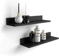 Mobili Fiver, Set of 2 Rachele Shelves, 31.49 in, Ashwood Black, Made in Italy-Ruum Studio Home