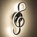 XEYOU 22W Modern Wall Sconce Lighting Indoor LED Creative Wall Light Fixture Music Symbol Art Decoration Wall Lamp for Living Room Bedroom Stair Corridor, Black 4500K-Ruum Studio Home