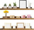Giftgarden 36 Inch Large Floating Shelves for Wall Set of 3, Rustic Picture Ledge Wall Shelf for Bedroom Kitchen Bathroom Living Room Nursery Display, 3 Different Sizes-Ruum Studio Home