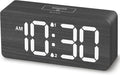 uscce Wooden Digital Alarm Clocks for Bedrooms: Dimmable Dual Alarm Clock with Large Numbers for Bedside Desk - Loud Alarm for Heavy Sleepers with Volume Control - Wood Decor & Gifts-Ruum Studio Home
