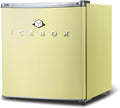 IBCR17SUN Compact, Energy Star Certified Small, Single Door Mini Fridge with Freezer Refrigerator, Standard (1.7 cu ft), Sun Yellow-Ruum Studio Home