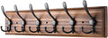 Coat Rack Wall Mount, Wooden Heavy Duty Coat Rack for Wall,6 Triple Coat Hanger Hooks for Hanging Coats,Jacket,Hat,Clothes (Brown, 6 Hooks)-Ruum Studio Home