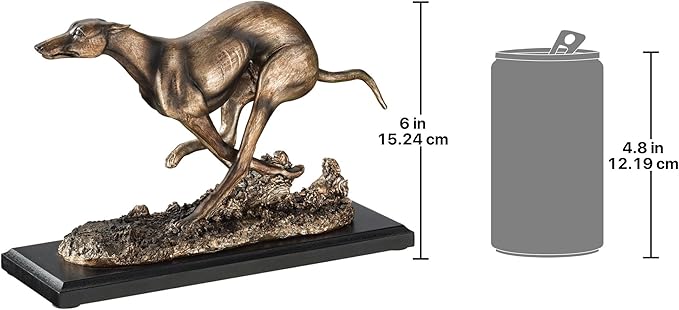 Design Toscano NY1280200 Greyhound Whippet Art Deco Dog Statue, Bronze-Ruum Studio Home