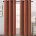 H.VERSAILTEX Blackout Curtains for Bedroom Thermal Insulated Room Darkening Living Room Curtains 84 Inch Long Grommet Privacy Protection Window Curtain Panels/Drapes for Nursery,2 Panels,Orange-Ruum Studio Home