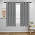 Easy-Going Blackout Curtains for Bedroom, Solid Thermal Insulated Grommet and Noise Reduction Window Drapes, Room Darkening Curtains for Living Room, 2 Panels (52x46 in,Light Gray)-Ruum Studio Home