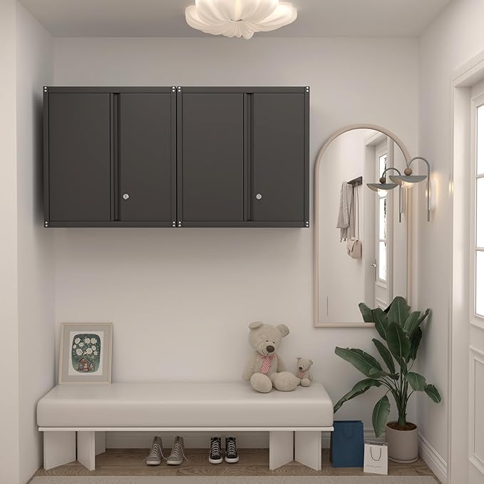 Wall Cabinet Storage,Steel Cabinet with Locking,Metal Storage Cabinet for Home Office,Kitchen-Ruum Studio Home