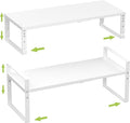 Expandable,Stackable Spice Rack,Seasoning Organizer and Storage,Spices Jar Racks for Cabinet,Countertop, Metal Pantry, Cupboard,Laundry Storages,Heavy Duty(2 PACKS/LARGE/WHITE)-Ruum Studio Home