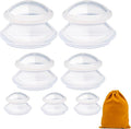 7pcs Cupping Therapy Set-Professional Silicone Cupping, Suitable for Facial Body Massage/Deep Myofascial Release/Pain Relief/Muscle Relaxation & More (Clear,7pcs)-Ruum Studio Home