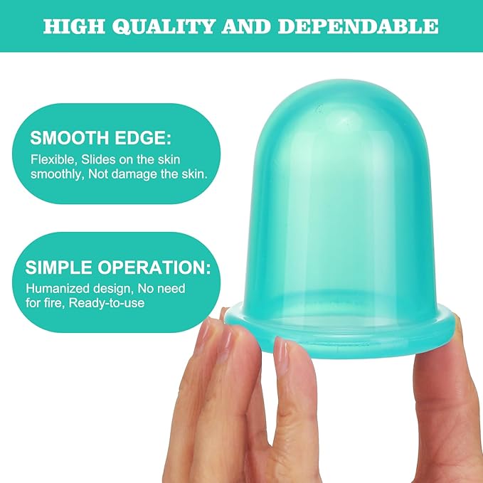 Silicone Cupping Therapy Set - Cupping Kit for Massage Therapy - Cellulite Remover Cupping Set - Anti Cellulite Cup Massager, Vacuum Suction Massage Cups for Cellulite Reduction-Ruum Studio Home