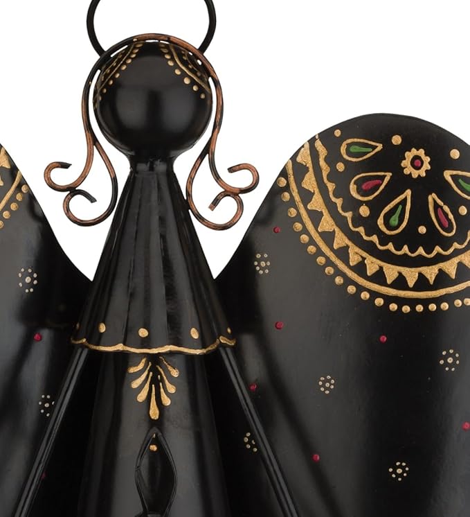 Regal Art & Gift Angel Statue - Metal Indoor/Outdoor Garden Statue Deals, Elegant Garden Decor, Beautiful Gifts for Women, Exquisite Angel Statues for Garden,23-Inch, Black/Gold-Ruum Studio Home