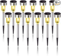 Solar Lights Outdoor Waterproof, , Solar Garden Lights Solar Powered, Stainless Steel LED Landscape Lighting Outdoor Solar Lights for Yard, Pathway, Walkway, Patio , Lawn - 12 Pack (Warm White)-Ruum Studio Home