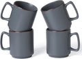 famiware Coffee Mugs Set of 4, Nebula 14oz Coffee Mugs, Ceramic Cup Set with Handle for Latte, Tea, Milk, Cappuccino, Cocoa, Charcoal-Ruum Studio Home