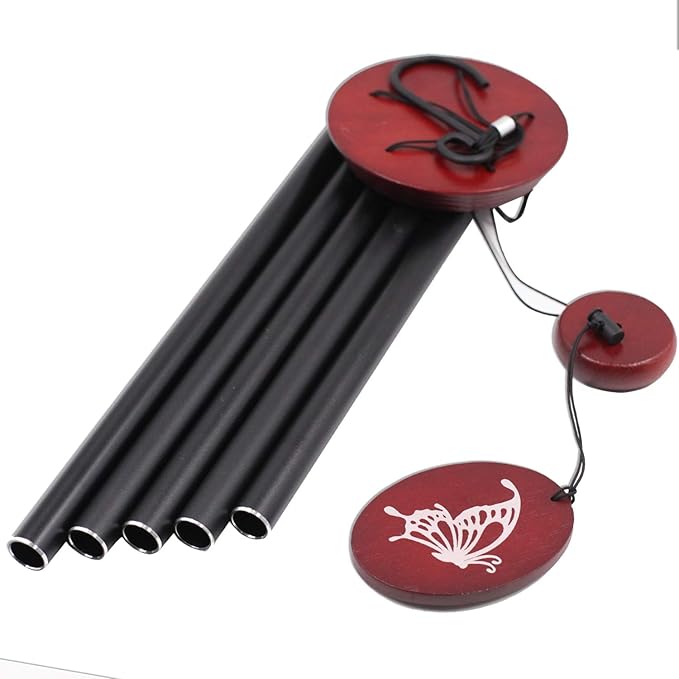 Wind Chimes for Outside, WindChimes Outdoor Tuned Soothing Melody, Windchime Gifts for Mom/Grandma,Wind Chimes Outdoor Decoration, Patio, Garden, Yard. (33" Red Butterfly)-Ruum Studio Home