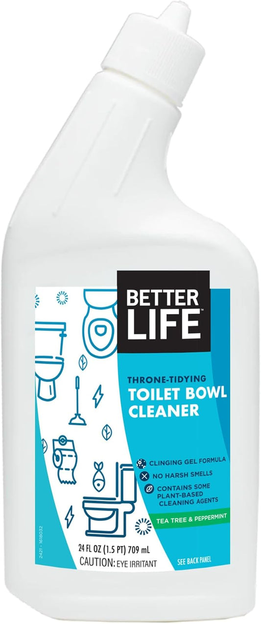 Better Life Toilet Bowl Cleaner - Tea Tree & Peppermint Scent Cleaning Gel - Liquid Bathroom Cleaners for Household - 24oz-Ruum Studio Home