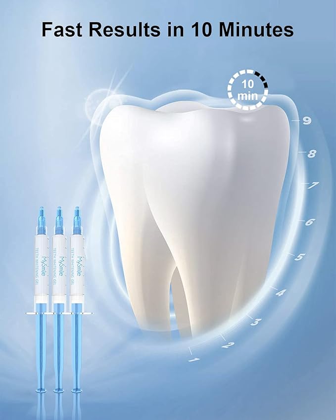 MySmile Teeth Whitening Gel Refills Pack, 6 Non-Sensitive Teeth Whitening Gel Pen, Teeth Whitener Dental Grade Tooth Whitening Gel for Tray, 10 min Fast Result Whitening-Ruum Studio Home