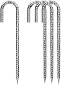 Rebar-Stakes-12-Inch, Ground Stakes Heavy Duty J-Hook Galvanized Anti-Rust Heavy Duty Ground Anchors for Garden Dog Fence Chicken Coop Christmas Decorations Deer Fence 4pcs-Ruum Studio Home