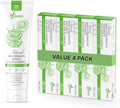 Natural Fluoride Free Toothpaste - Nano Hydroxyapatite, Remineralizing, Sensitive Teeth, Whitening & Zero Waste Tube - Dentist Recommended for Adult & Kids Oral Aloe Vera & Chamomile (4 Pack, Aloe)-Ruum Studio Home