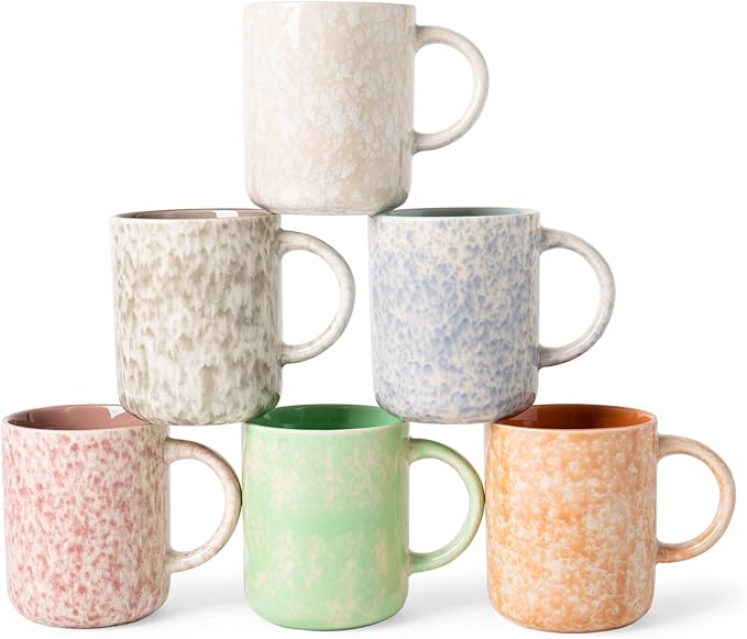 17 OZ Coffee Mugs Set of 6, Modern Mugs Set with handle for Tea/Latte/Cappuccino/Milk/Cocoa.-Ruum Studio Home