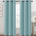 H.VERSAILTEX Blackout Curtains for Bedroom Thermal Insulated Room Darkening Living Room Curtains 84 Inch Long Grommet Privacy Protection Window Curtain Panels/Drapes, 2 Panels, Mineral Blue-Ruum Studio Home
