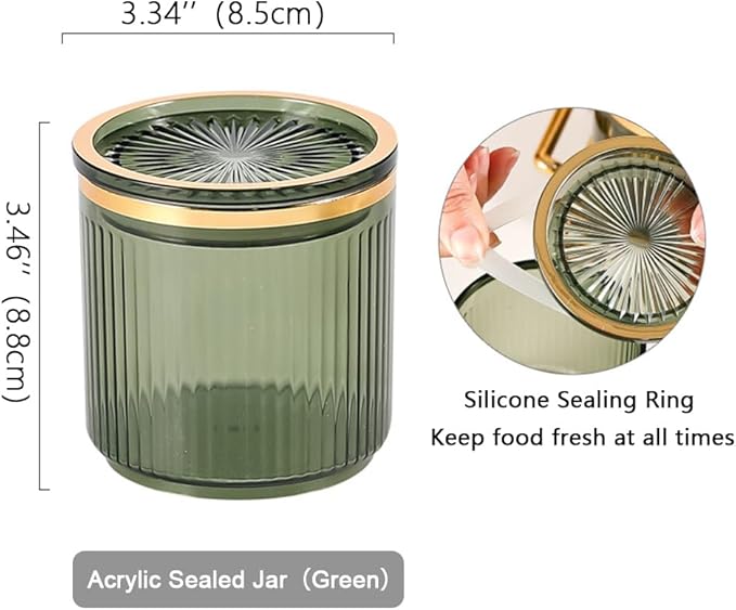 Acrylic Condiment Spice Jars,Condiment Spice Box With Lids and Spoons and Tray,Clear Plastic Condiment Canisters,Seasoning Box 6 Pack,Seasoning Box Set for Kitchen to Storage Salt,Paprika,Sugar-Ruum Studio Home