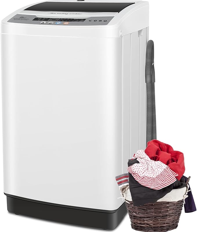 Nictemaw Portable Washing Machine 20Lbs Portable Washer Machine with Drain Pump, 2.8 Cu.ft Compact Washer with 10 Programs 8 Water Levels Small Washing Machine for Apartment, Home, Dorms, Rv-Ruum Studio Home