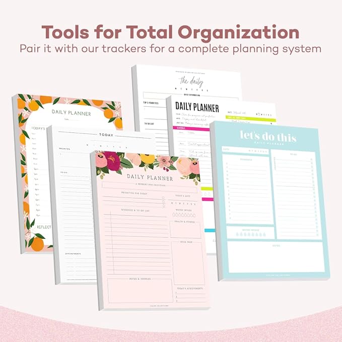 Bliss Collections Daily Planning Pad, To Do List Notebook - Undated Tear-Off Sheets Notepad - Work Calendar, Organizer, Scheduler for Goals, Tasks - Daily Planner (Fruit), 8.5" x 11", 50 Sheets-Ruum Studio Home