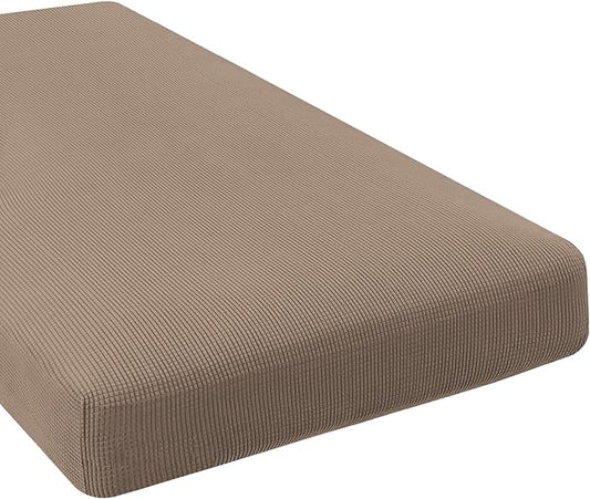 H.VERSAILTEX Super Stretch Individual Chaise Cover Sectional Couch Covers for L Shaped Sofa Both Left/Right Featuring Thick Jacquard Textured Twill Fabric (1 Piece Chaise Cover, Macchiato)-Ruum Studio Home