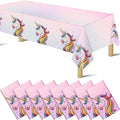 8Pcs Unicorn Tablecloths for Birthday Party, Unicorn Plastic Table Cover Disposable Party Table Cloths, unicórnio Festa Supplies for Baby Shower and Birthday Decoration for Girls (54'' x 108'')-Ruum Studio Home